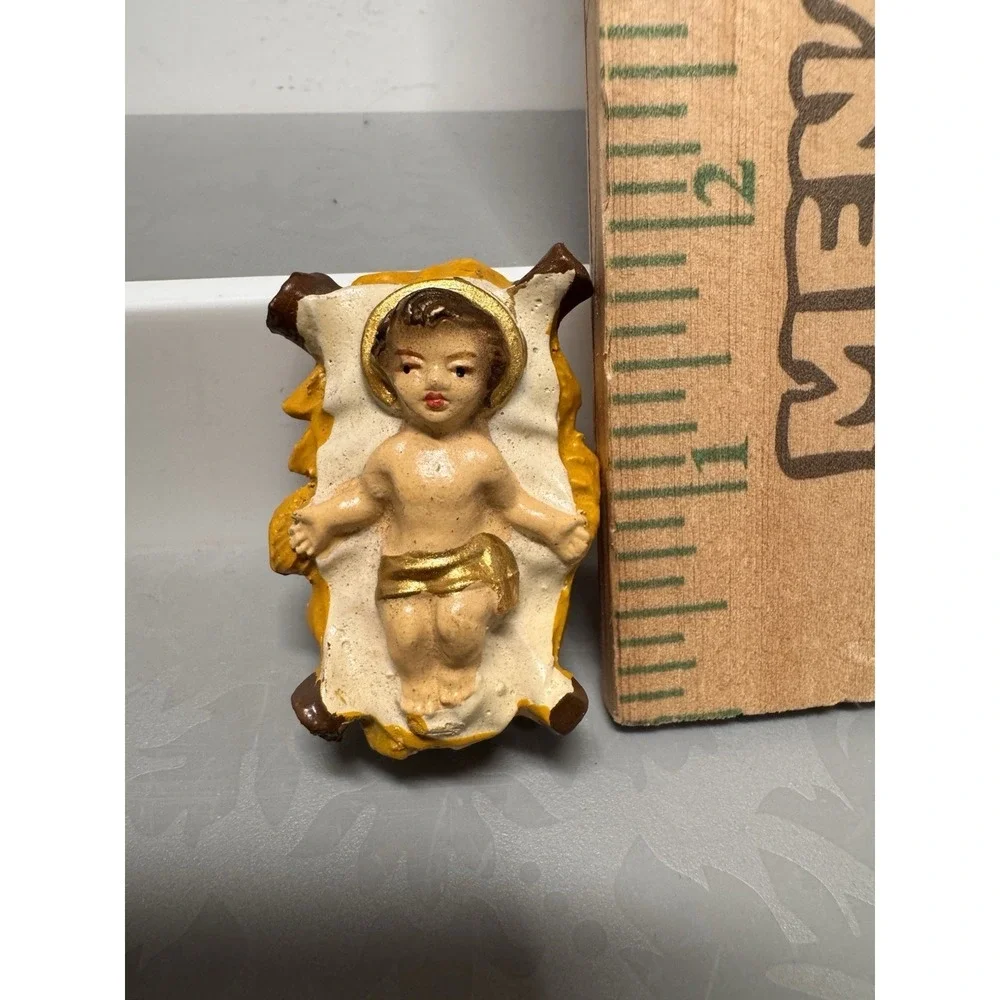 VTG‎ Nativity Italy 5 Pc Chalkware Replacements Christmas Decoration 1950s 4